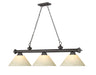 Billiard Z-Lite 2306-3BRZ-AGM14 Bronze Cordon 3 Light Billiard Z-Lite