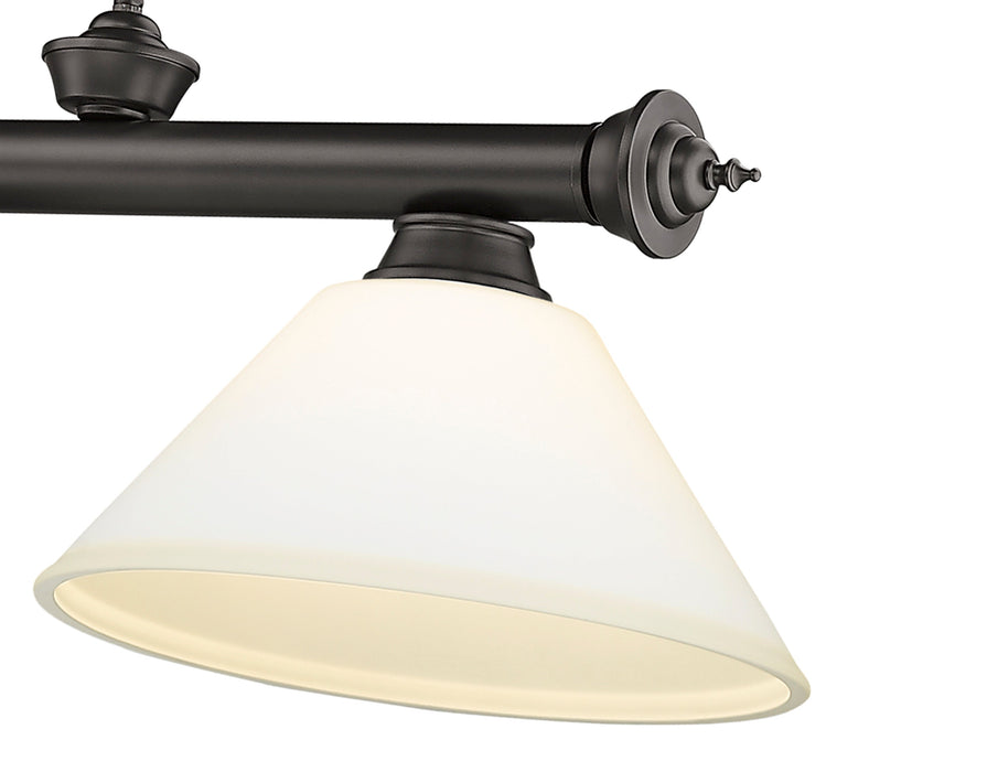 Billiard Z-Lite 2306-3BRZ-AMO14 Bronze Cordon 3 Light Billiard Z-Lite