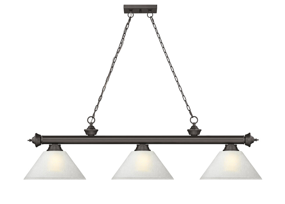 Billiard Z-Lite 2306-3BRZ-AWL14 Bronze Cordon 3 Light Billiard Z-Lite