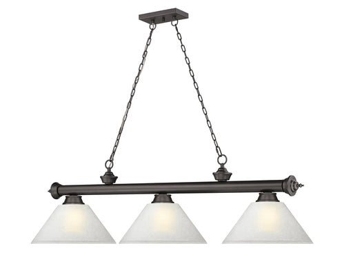 Billiard Z-Lite 2306-3BRZ-AWL14 Bronze Cordon 3 Light Billiard Z-Lite