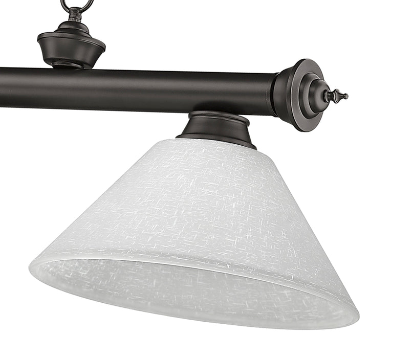 Billiard Z-Lite 2306-3BRZ-AWL14 Bronze Cordon 3 Light Billiard Z-Lite