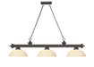 Billiard Z-Lite 2306-3BRZ-DGM14 Bronze Cordon 3 Light Billiard Z-Lite