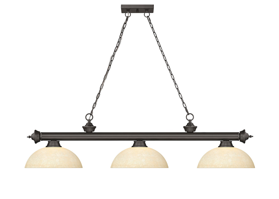 Billiard Z-Lite 2306-3BRZ-DGM14 Bronze Cordon 3 Light Billiard Z-Lite