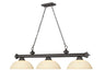 Billiard Z-Lite 2306-3BRZ-DGM14 Bronze Cordon 3 Light Billiard Z-Lite