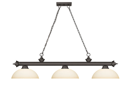 Billiard Z-Lite 2306-3BRZ-DMO14 Bronze Cordon 3 Light Billiard Z-Lite