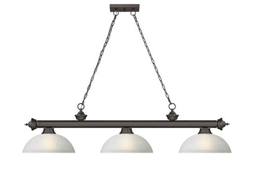 Billiard Z-Lite 2306-3BRZ-DWL14 Bronze Cordon 3 Light Billiard Z-Lite