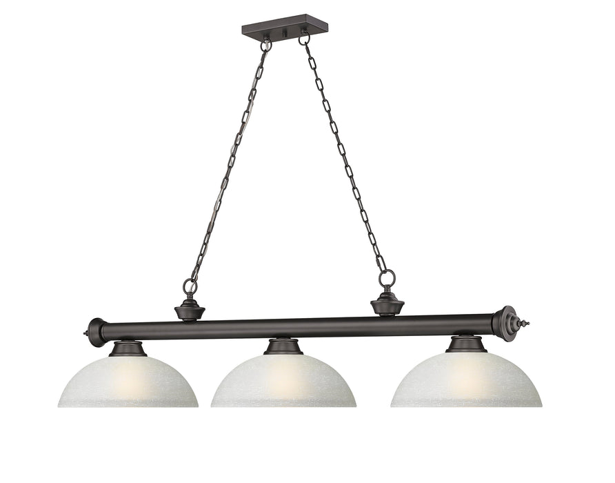 Billiard Z-Lite 2306-3BRZ-DWL14 Bronze Cordon 3 Light Billiard Z-Lite