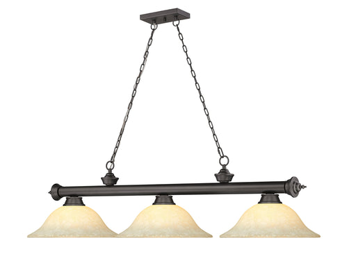 Billiard Z-Lite 2306-3BRZ-GM16 Bronze Cordon 3 Light Billiard Z-Lite