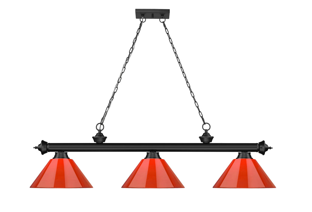 Billiard Z-Lite 2306-3BRZ-PRD Bronze Cordon 3 Light Billiard Z-Lite