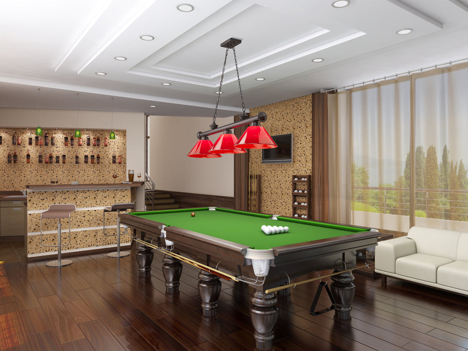 Billiard Z-Lite 2306-3BRZ-PRD Bronze Cordon 3 Light Billiard Z-Lite