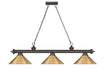 Billiard Z-Lite 2306-3BRZ-RB15 Bronze Cordon 3 Light Billiard Z-Lite