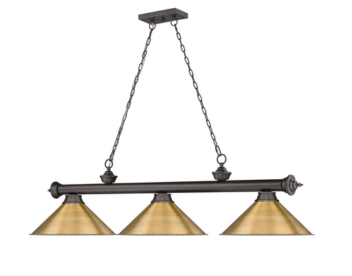 Billiard Z-Lite 2306-3BRZ-RB15 Bronze Cordon 3 Light Billiard Z-Lite