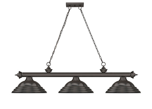 Billiard Z-Lite 2306-3BRZ-SBRZ Bronze Cordon 3 Light Billiard Z-Lite