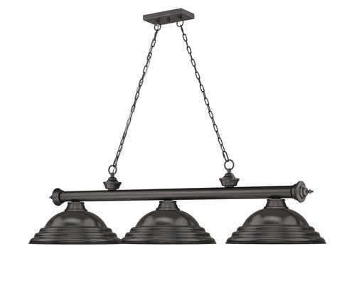 Billiard Z-Lite 2306-3BRZ-SBRZ Bronze Cordon 3 Light Billiard Z-Lite
