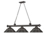 Billiard Z-Lite 2306-3BRZ-SBRZ Bronze Cordon 3 Light Billiard Z-Lite