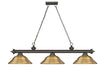 Billiard Z-Lite 2306-3BRZ-SRB Bronze Cordon 3 Light Billiard Z-Lite