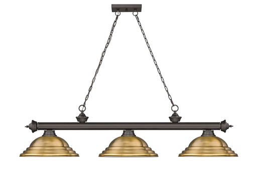 Billiard Z-Lite 2306-3BRZ-SRB Bronze Cordon 3 Light Billiard Z-Lite