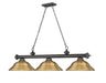 Billiard Z-Lite 2306-3BRZ-SRB Bronze Cordon 3 Light Billiard Z-Lite