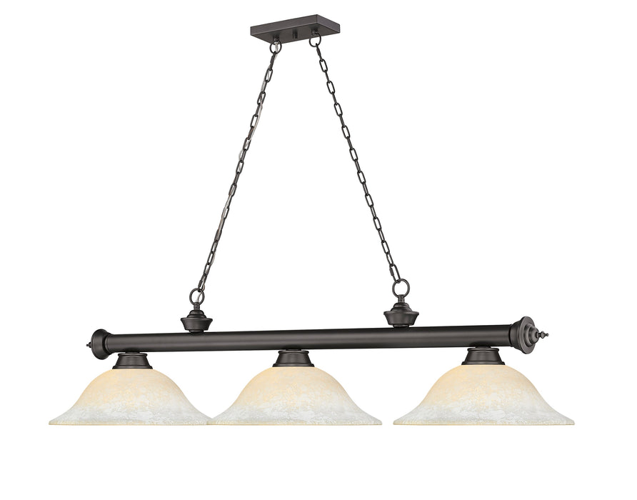 Billiard Z-Lite 2306-3BRZ-WM16 Bronze Cordon 3 Light Billiard Z-Lite
