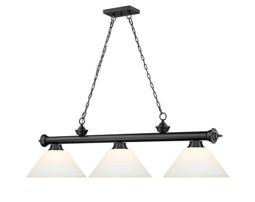 Billiard Z-Lite 2306-3MB-AMO14 Matte Black Cordon 3 Light Billiard Z-Lite