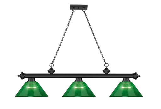 Billiard Z-Lite 2306-3MB-ARG Matte Black Cordon 3 Light Billiard Z-Lite
