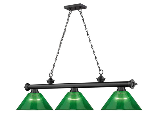 Billiard Z-Lite 2306-3MB-ARG Matte Black Cordon 3 Light Billiard Z-Lite