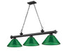 Billiard Z-Lite 2306-3MB-ARG Matte Black Cordon 3 Light Billiard Z-Lite