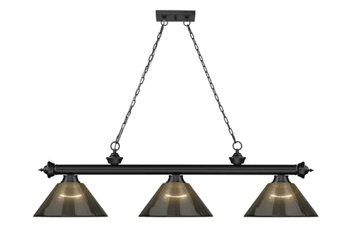 Billiard Z-Lite 2306-3MB-ARS Matte Black Cordon 3 Light Billiard Z-Lite