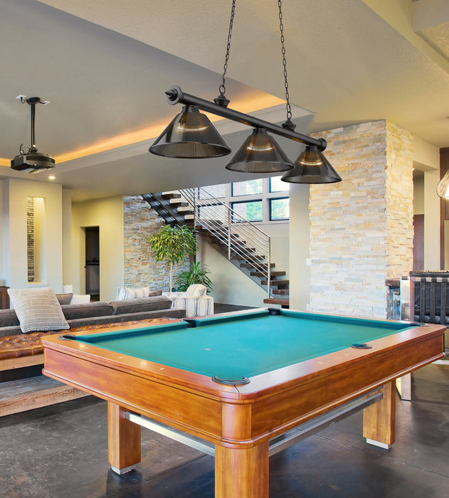 Billiard Z-Lite 2306-3MB-ARS Matte Black Cordon 3 Light Billiard Z-Lite