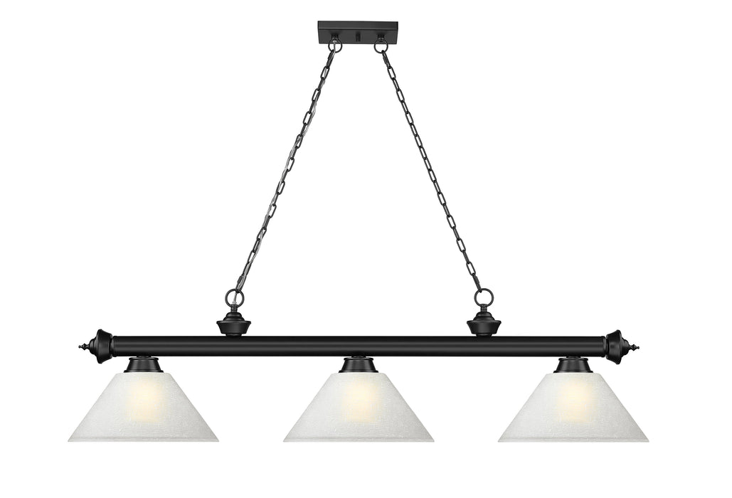 Billiard Z-Lite 2306-3MB-AWL14 Matte Black Cordon 3 Light Billiard Z-Lite