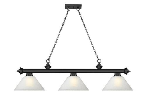 Billiard Z-Lite 2306-3MB-AWL14 Matte Black Cordon 3 Light Billiard Z-Lite