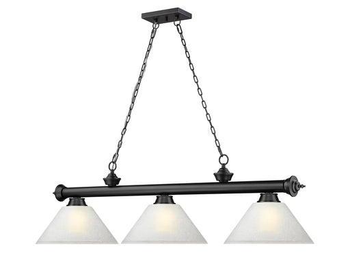 Billiard Z-Lite 2306-3MB-AWL14 Matte Black Cordon 3 Light Billiard Z-Lite
