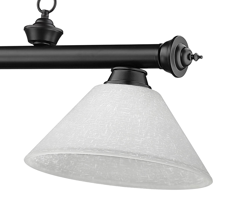 Billiard Z-Lite 2306-3MB-AWL14 Matte Black Cordon 3 Light Billiard Z-Lite