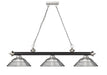 Billiard Z-Lite 2306-3MB-BN-SBN Matte Black + Brushed Nickel Cordon 3 Light Billiard Z-Lite