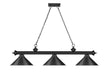 Billiard Z-Lite 2306-3MB-MB15 Matte Black Cordon 3 Light Billiard Z-Lite