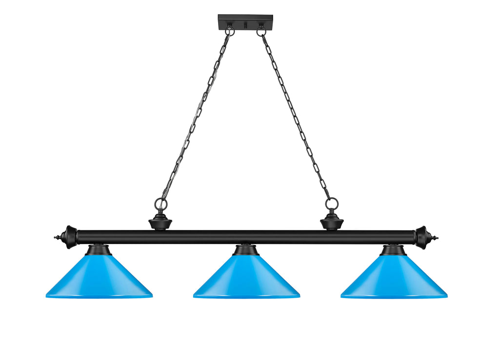 Billiard Z-Lite 2306-3MB-MEB Matte Black Cordon 3 Light Billiard Z-Lite