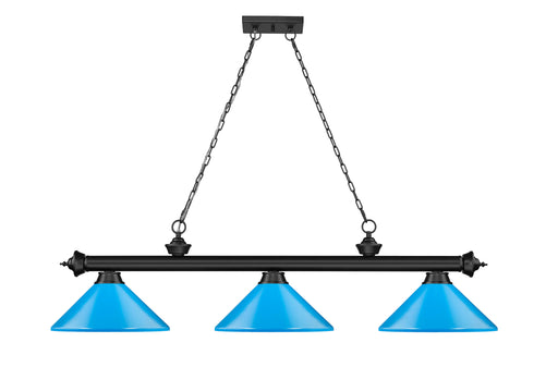Billiard Z-Lite 2306-3MB-MEB Matte Black Cordon 3 Light Billiard Z-Lite