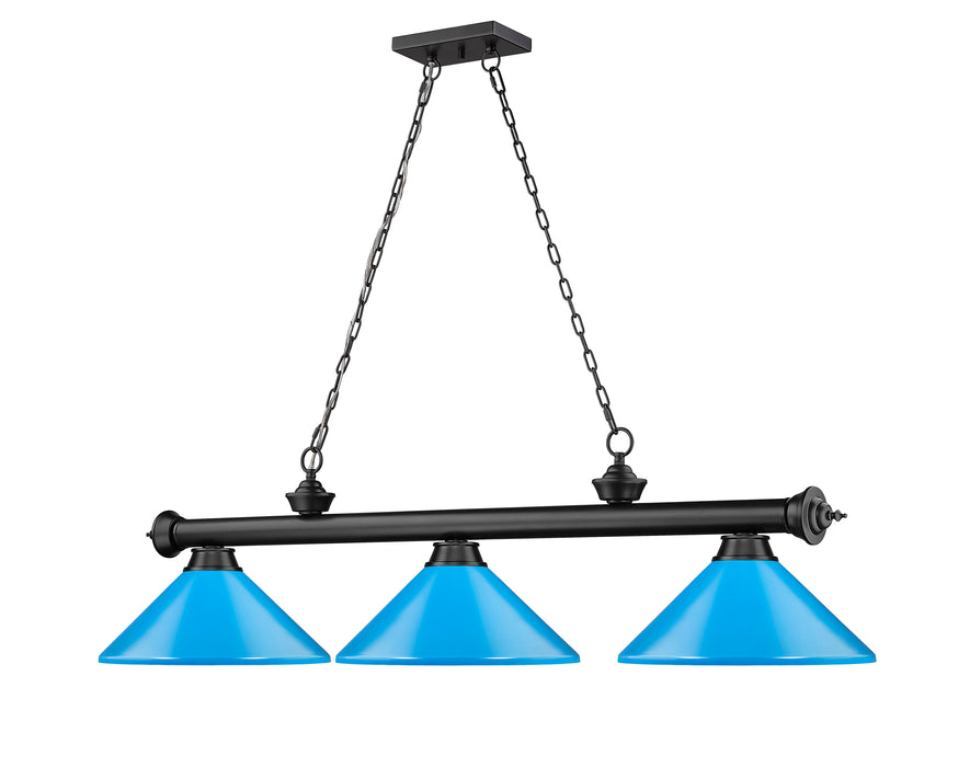 Billiard Z-Lite 2306-3MB-MEB Matte Black Cordon 3 Light Billiard Z-Lite