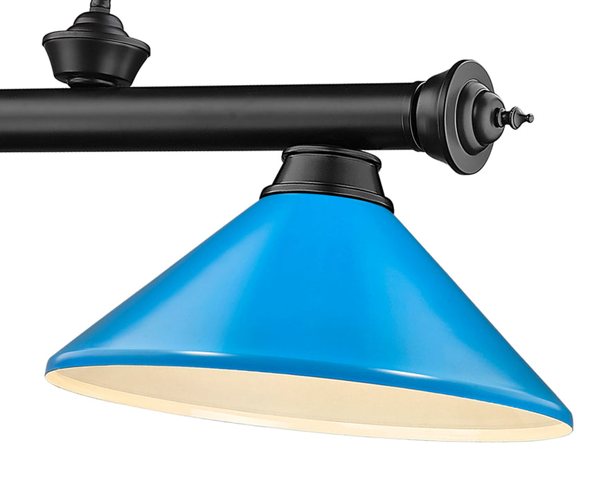 Billiard Z-Lite 2306-3MB-MEB Matte Black Cordon 3 Light Billiard Z-Lite