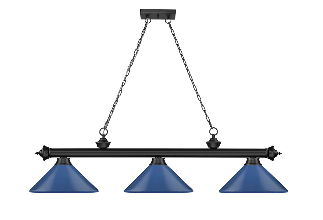 Billiard Z-Lite 2306-3MB-MNB Matte Black Cordon 3 Light Billiard Z-Lite