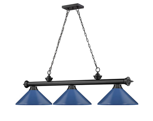 Billiard Z-Lite 2306-3MB-MNB Matte Black Cordon 3 Light Billiard Z-Lite