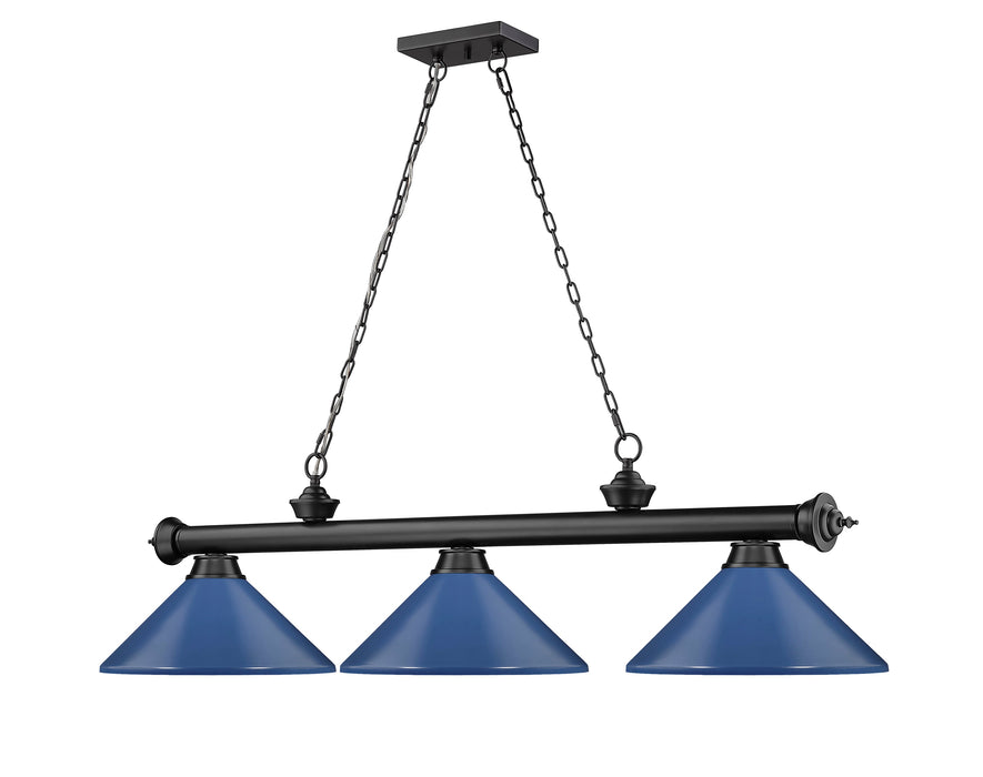 Billiard Z-Lite 2306-3MB-MNB Matte Black Cordon 3 Light Billiard Z-Lite