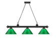 Billiard Z-Lite 2306-3MB-PGR Matte Black Cordon 3 Light Billiard Z-Lite
