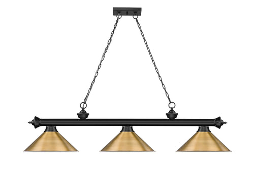 Billiard Z-Lite 2306-3MB-RB15 Matte Black Cordon 3 Light Billiard Z-Lite