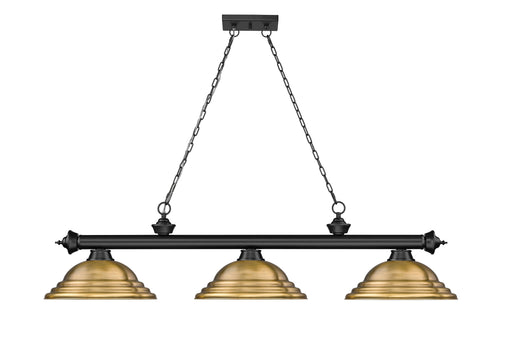 Billiard Z-Lite 2306-3MB-SRB Matte Black Cordon 3 Light Billiard Z-Lite