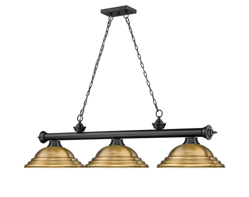 Billiard Z-Lite 2306-3MB-SRB Matte Black Cordon 3 Light Billiard Z-Lite