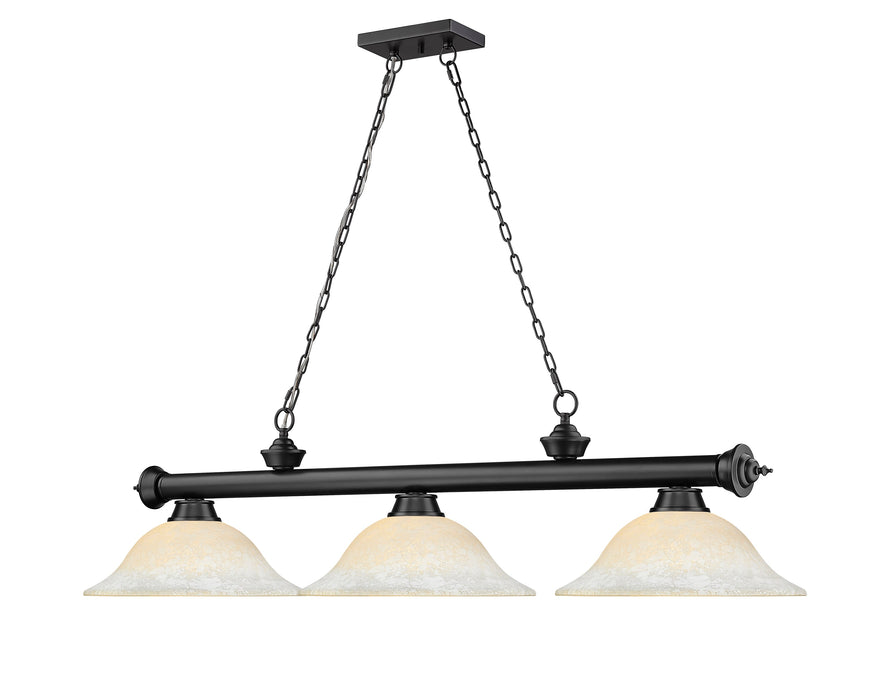 Billiard Z-Lite 2306-3MB-WM16 Matte Black Cordon 3 Light Billiard Z-Lite