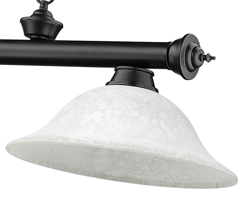 Billiard Z-Lite 2306-3MB-WM16 Matte Black Cordon 3 Light Billiard Z-Lite