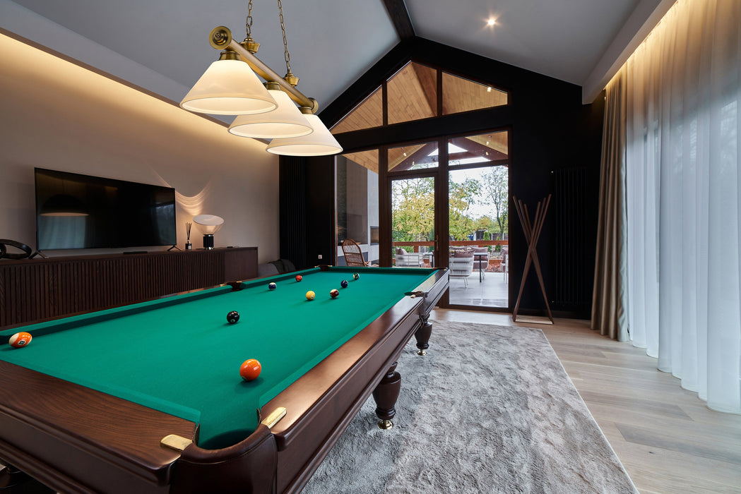 Billiard Z-Lite 2306-3RB-AMO14 Rubbed Brass Cordon 3 Light Billiard Z-Lite