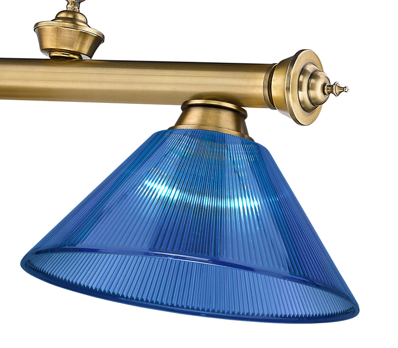 Billiard Z-Lite 2306-3RB-ARDB Rubbed Brass Cordon 3 Light Billiard Z-Lite